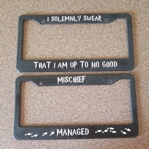 Harry Potter plastic license plate covers